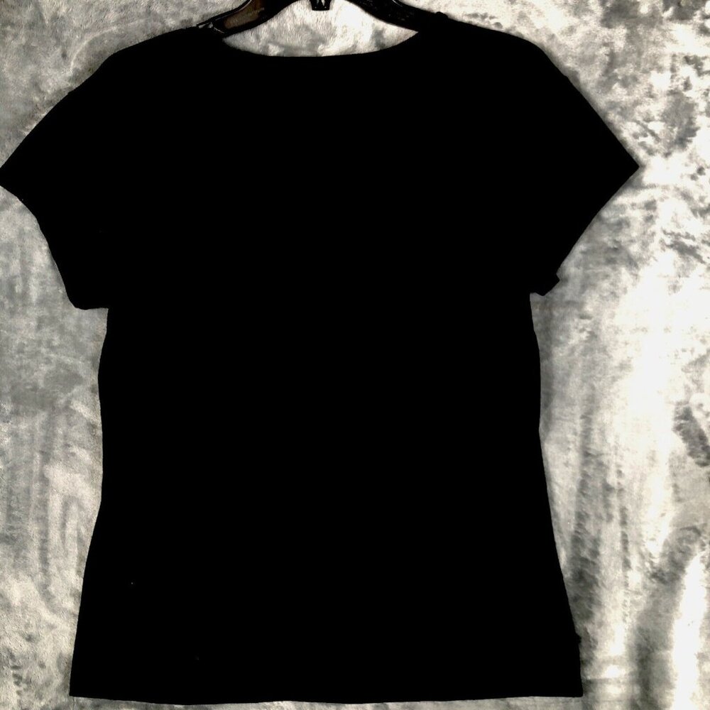 It Works Global Women’s Shirt It Works Bling Black/Green Studded T-Shirt - Picture 10 of 10
